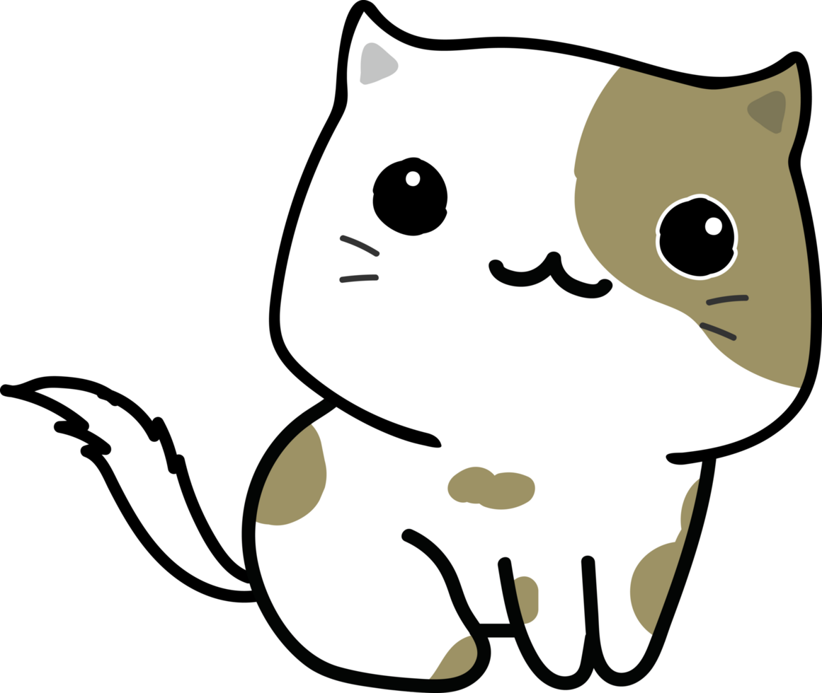 Gato fofo, gato dos desenhos animados, gato de estimação, animais gato png