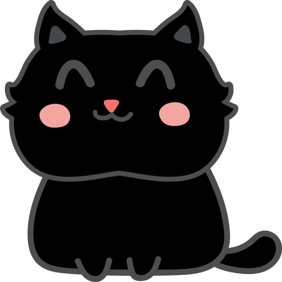 desenho de gato fofo. gatinha png