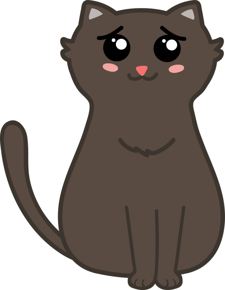 cute cat cartoon. kitty png