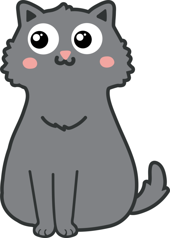 cute cat cartoon. kitty png