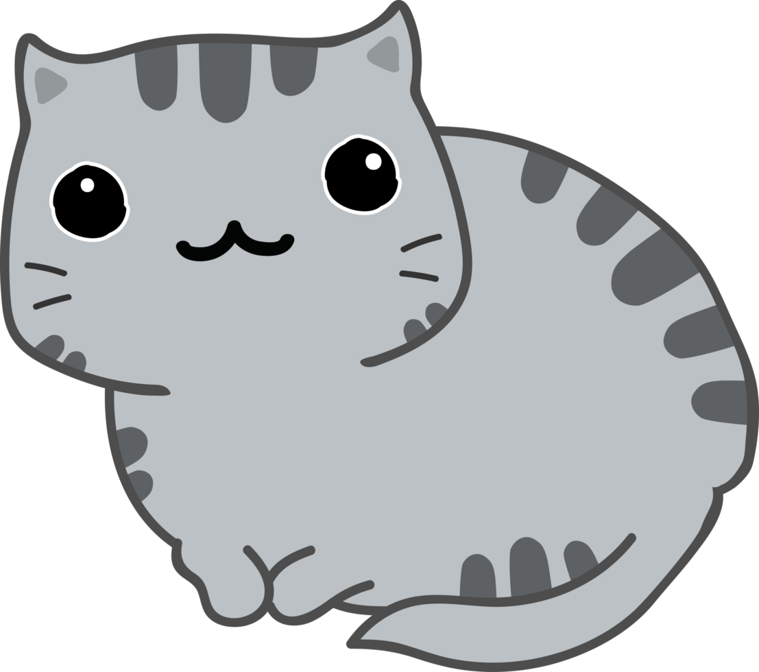 cute cat cartoon. kitten pet png