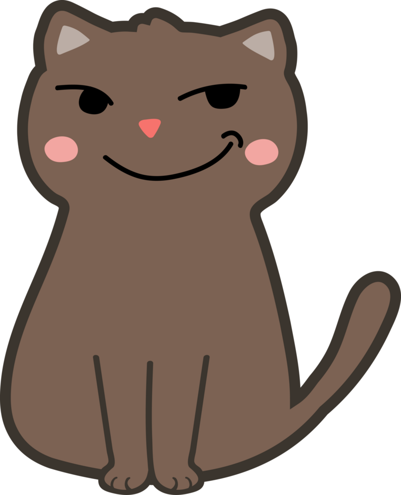 cute cat cartoon. kitty pet png