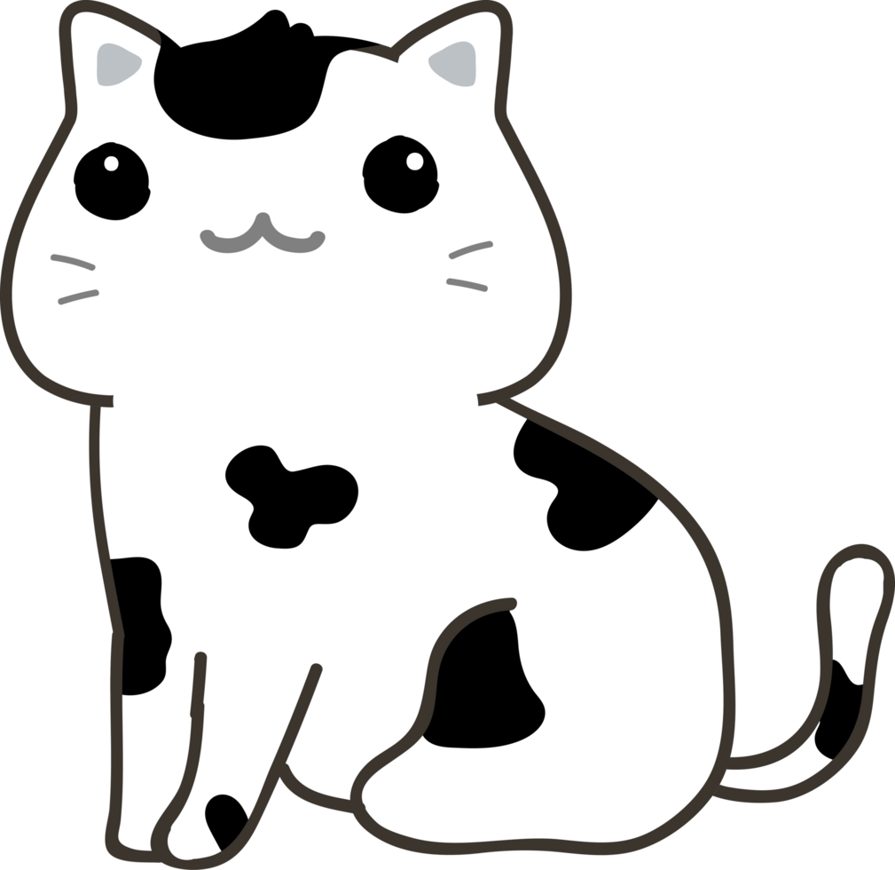 cute cat cartoon. kitty pet png