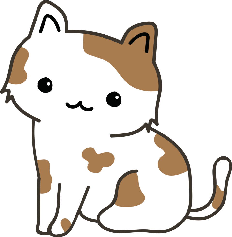 cute cat cartoon. kitty png