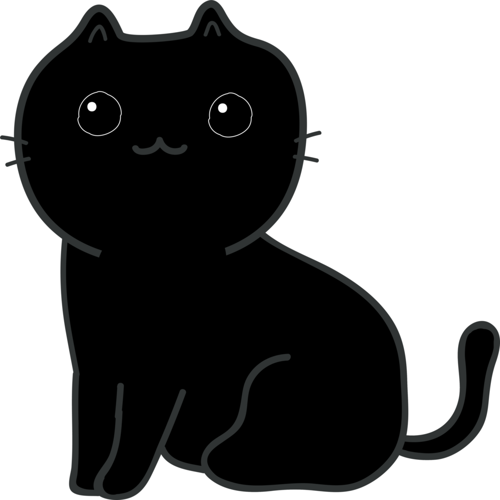 leuke kattencartoon. kitten huisdier png