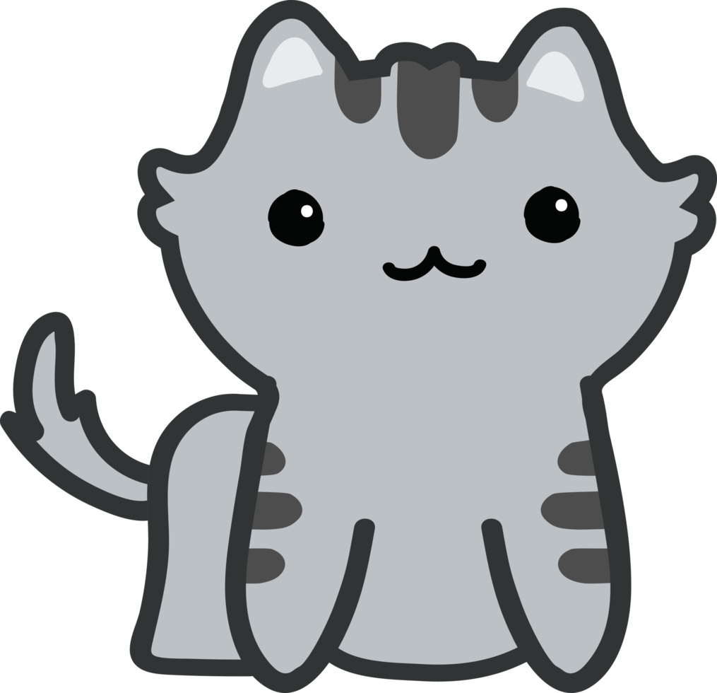 cute cat cartoon. kitten pet png