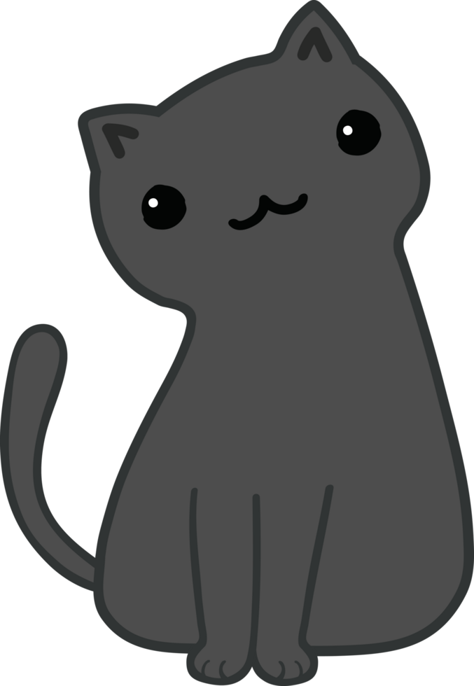 cute cat cartoon. kitten pet png