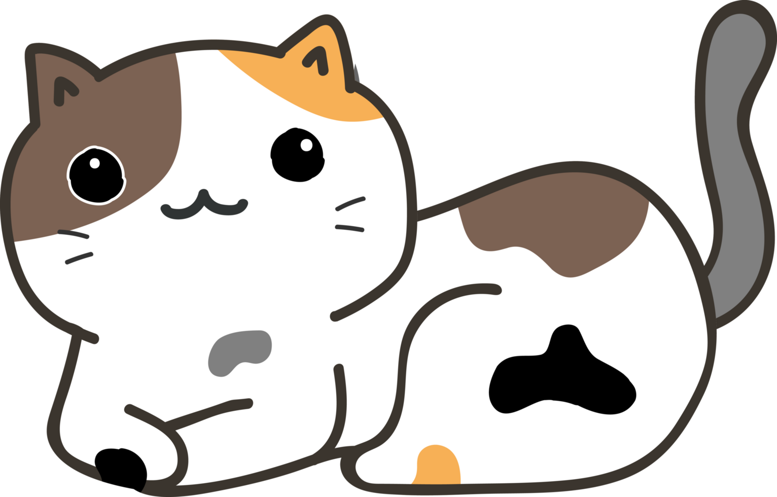 cute cat cartoon. kitty pet png