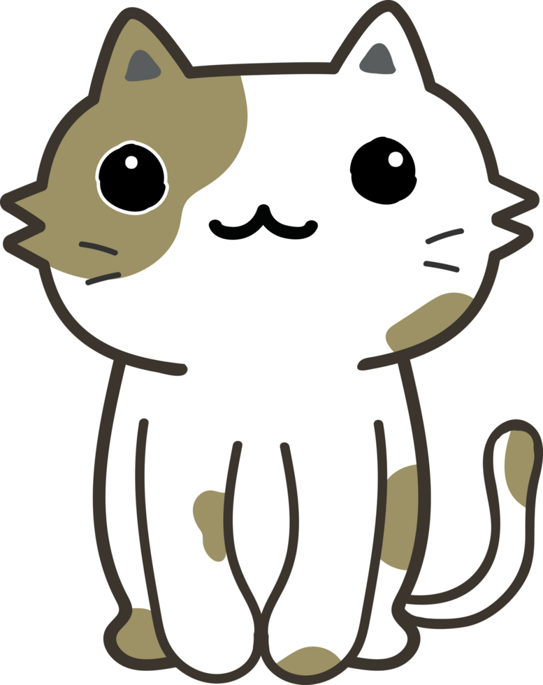 cute cat cartoon. kitty pet png