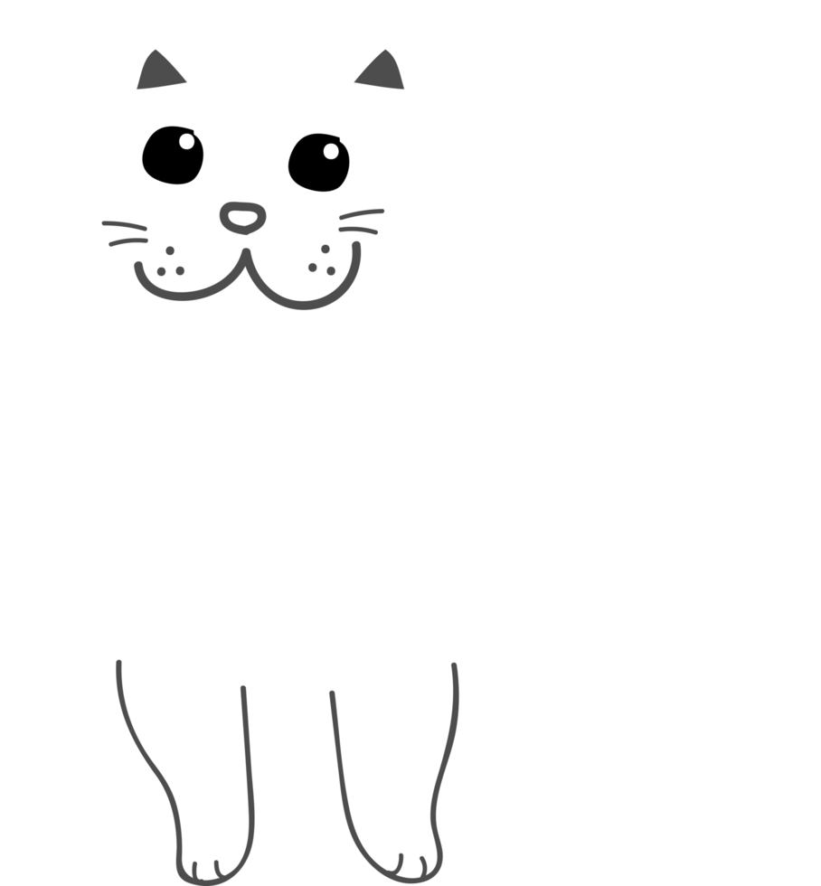 cute cat cartoon. kitty pet png