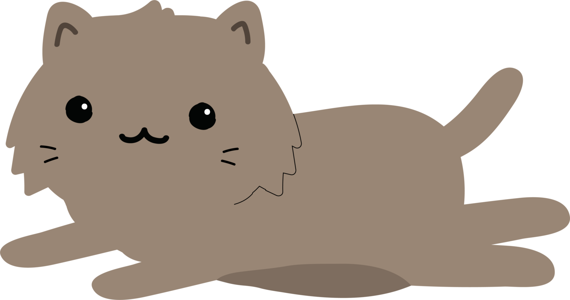 desenho de gato fofo. gatinha png