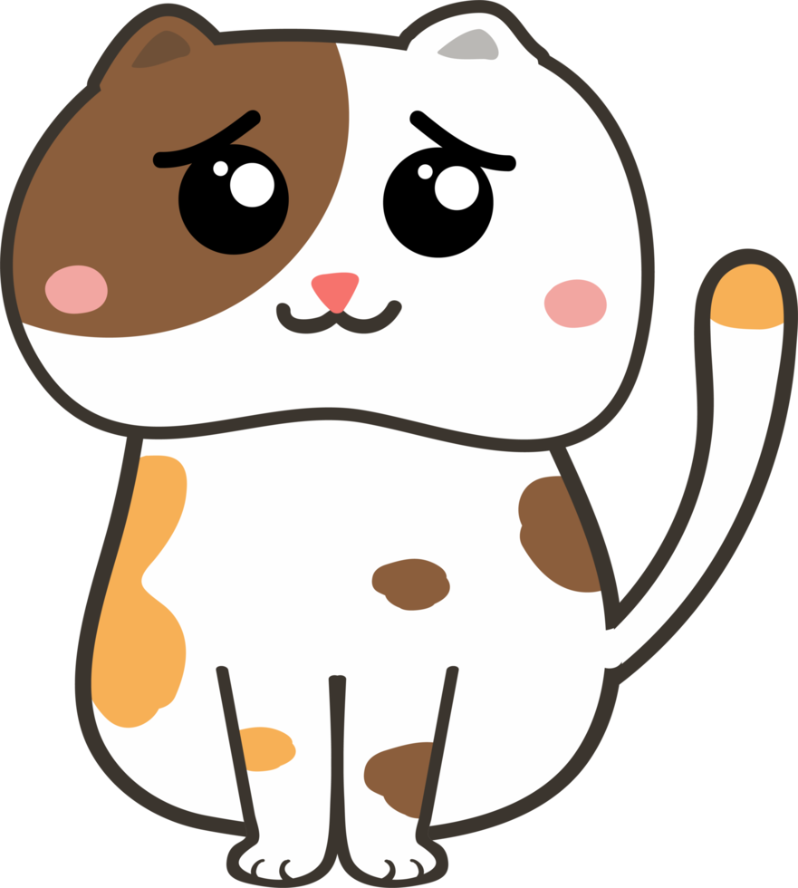 cute cat cartoon. kitty png