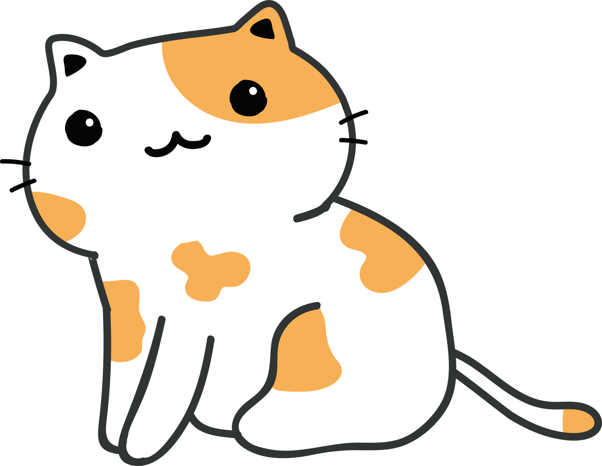 Free cute cat cartoon. kitten pet 8483981 PNG with Transparent Background