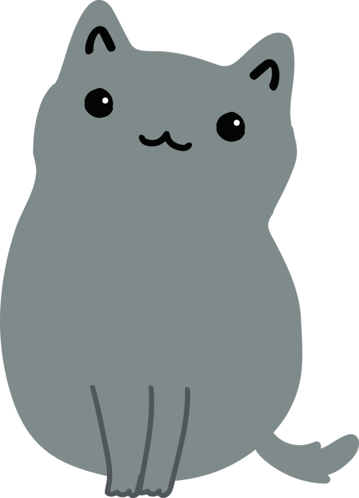 cute cat cartoon. kitten pet png