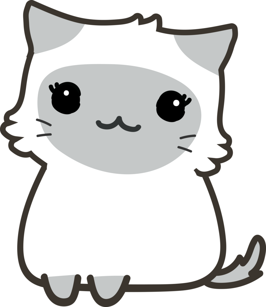 lindo gato de dibujos animados. gatito mascota png