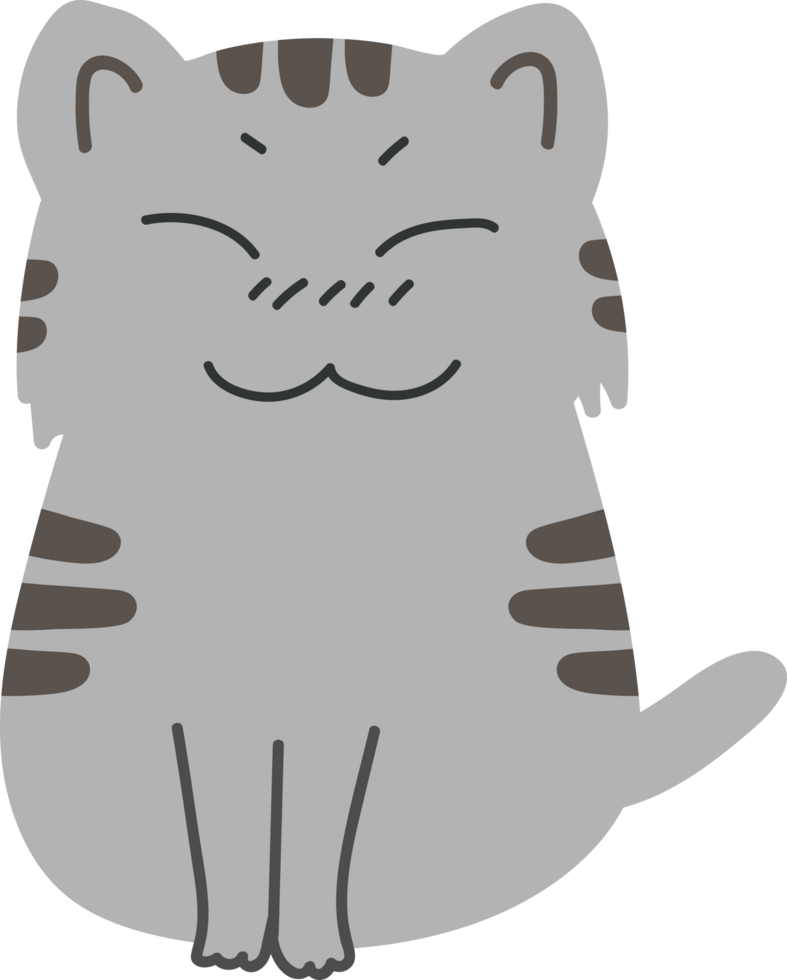 dessin animé de chat mignon. animal de compagnie minou png