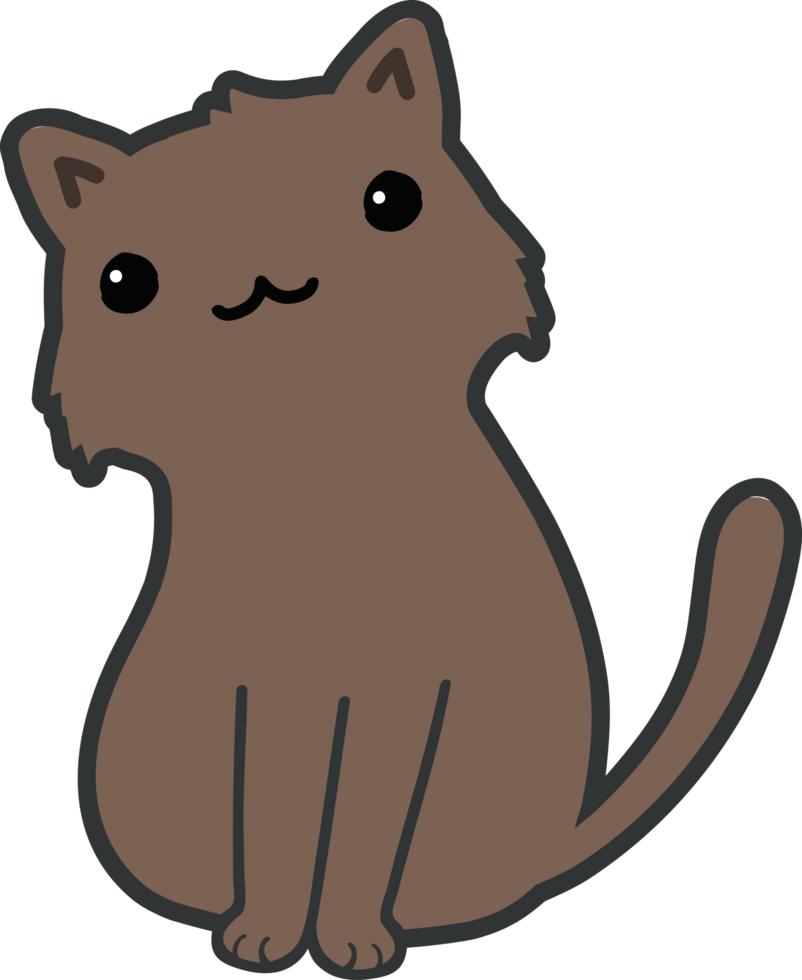 dessin animé de chat mignon. animal de compagnie minou png