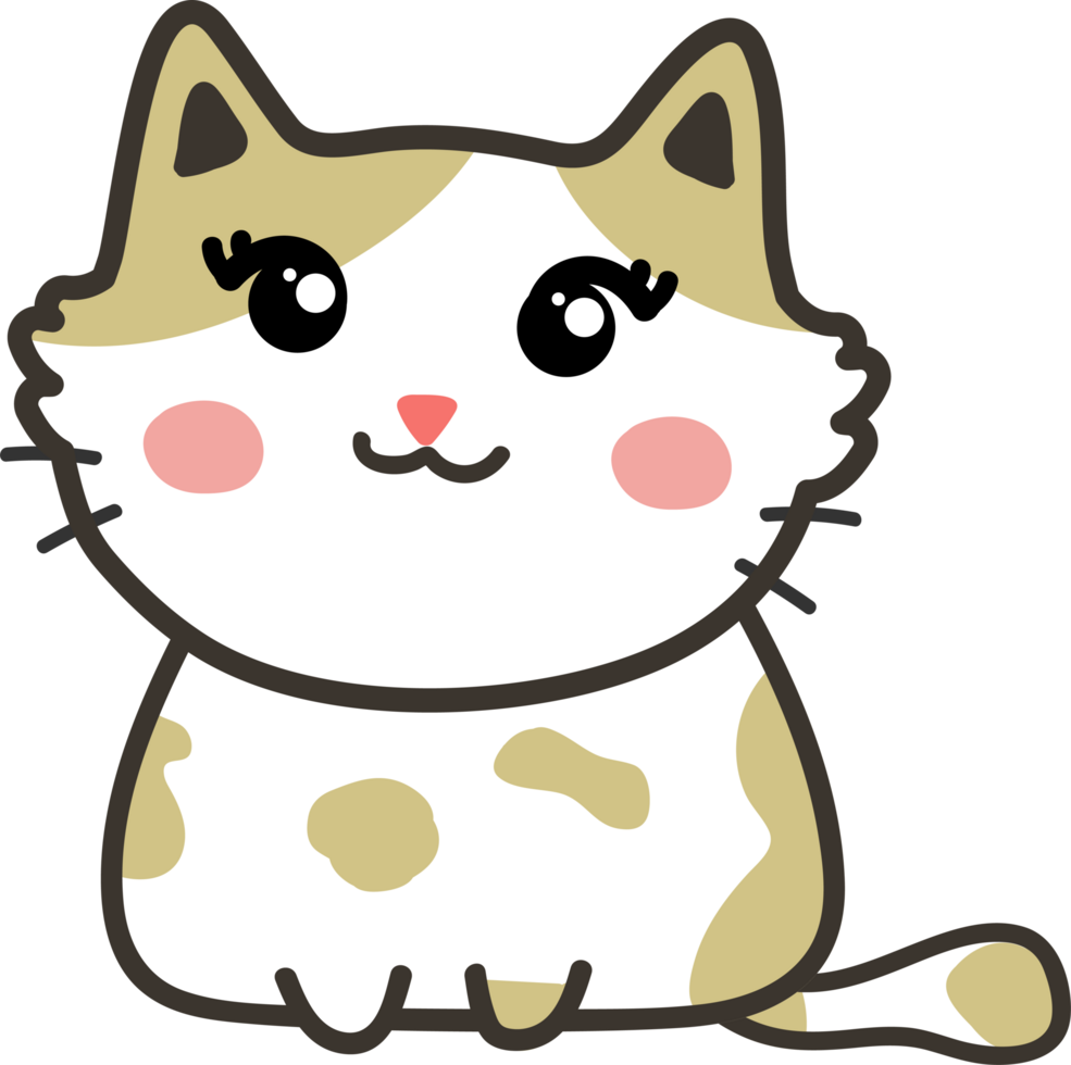 cute cat cartoon. kitty png