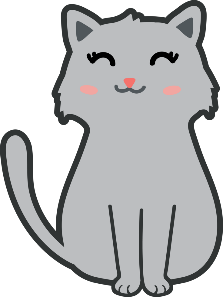 cute cat cartoon. kitty png