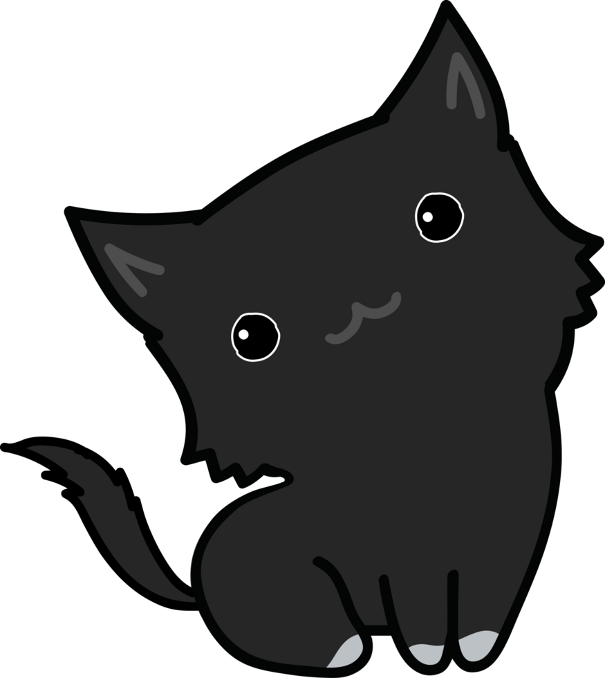 dessin animé de chat mignon. animal de compagnie minou png