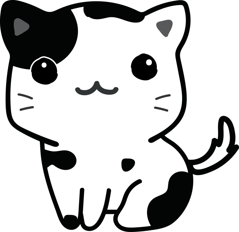 cute cat cartoon. kitty png