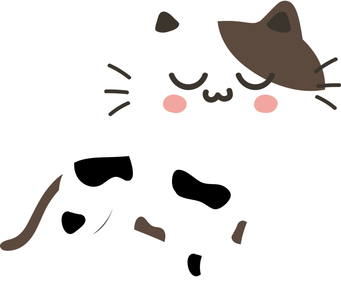 simpatico cartone animato gatto. gattino png