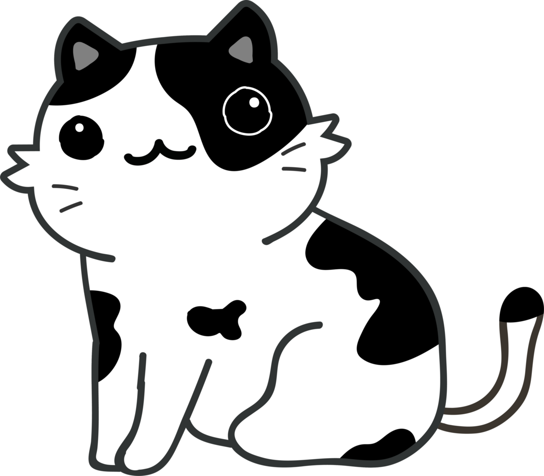 cute cat cartoon. kitty png