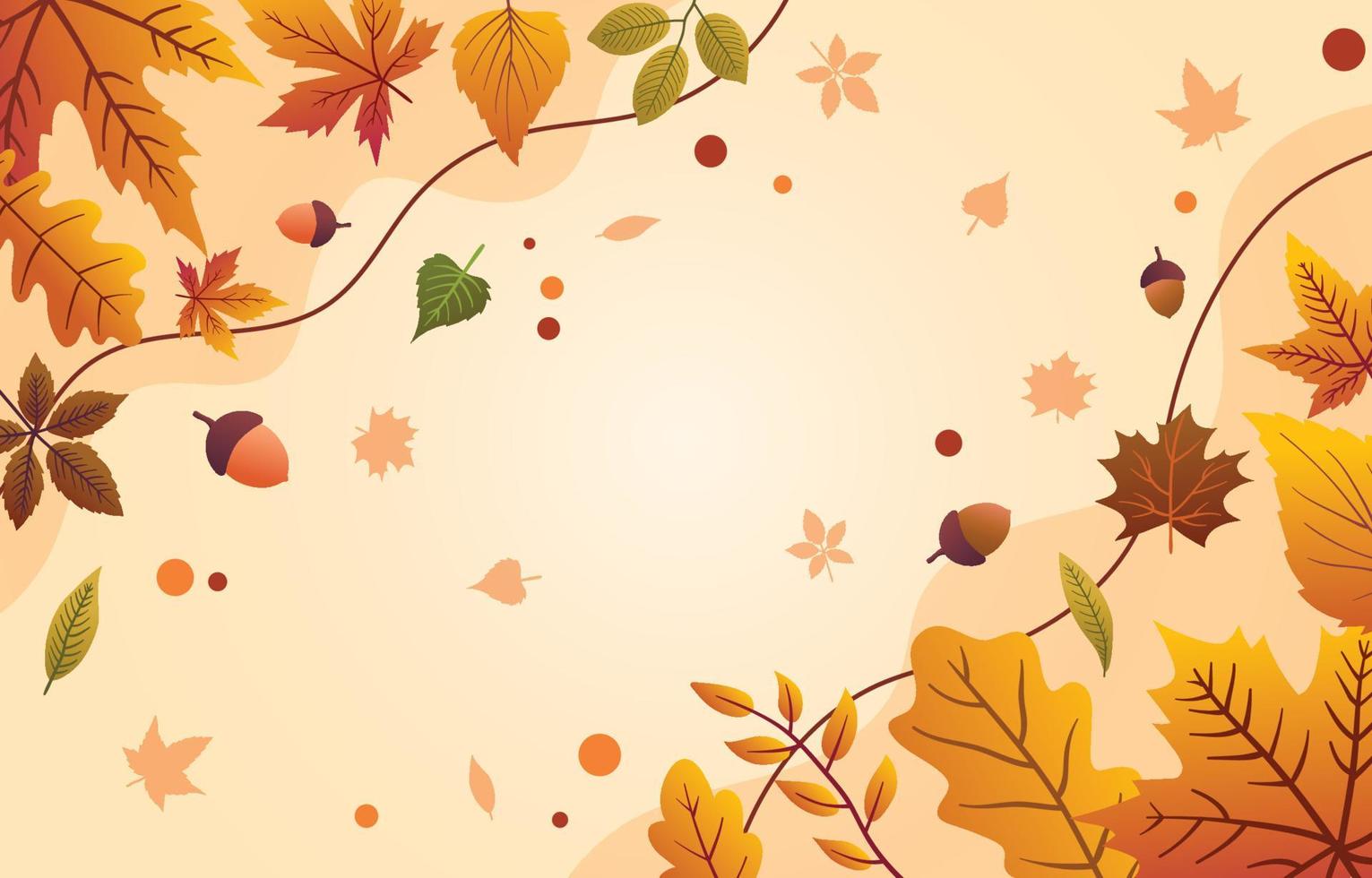 Fallen Leaves Background vector