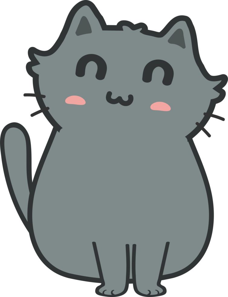 cute cat cartoon. kitty png