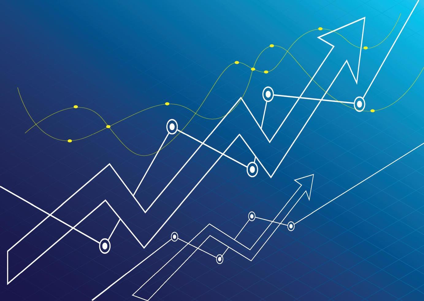 Stock market arrows outline flat vector