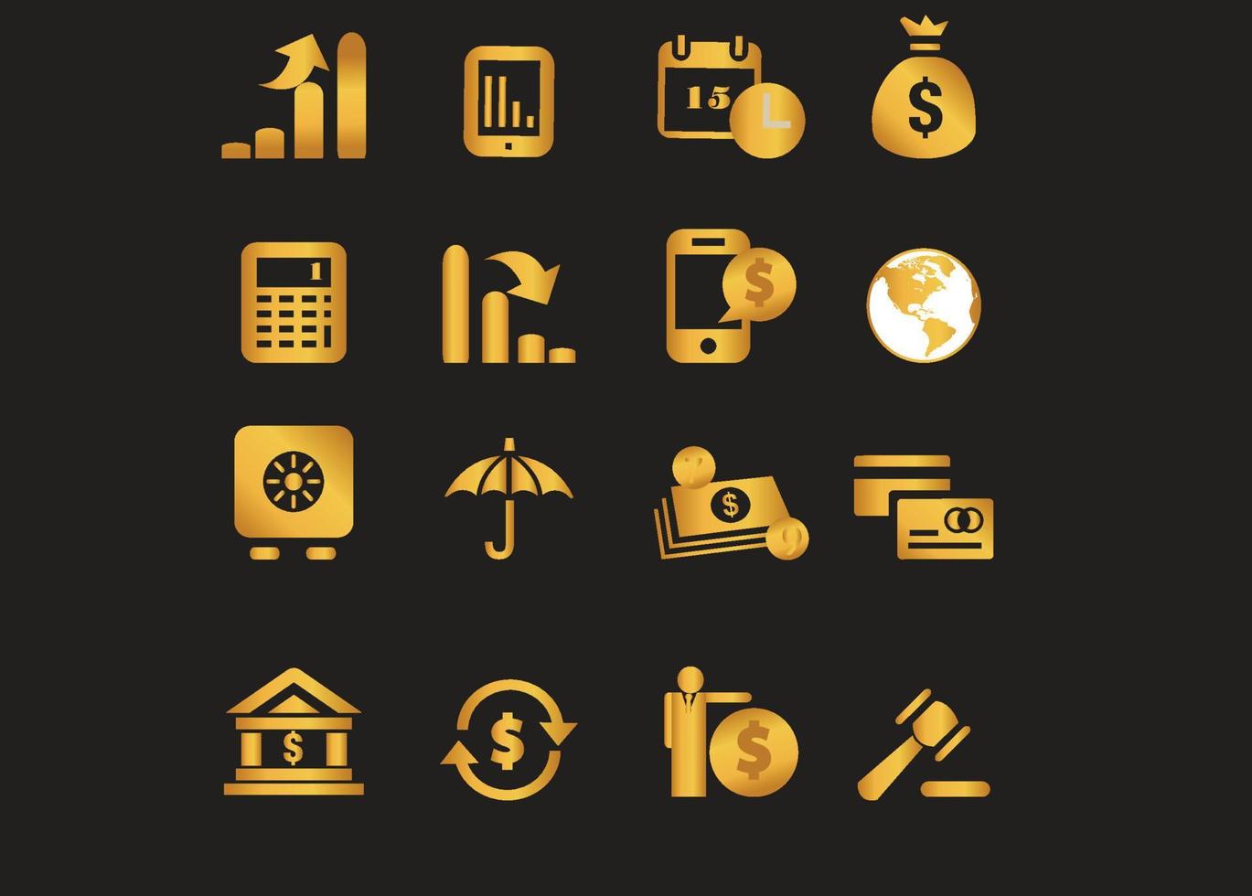 business and finance icons vector