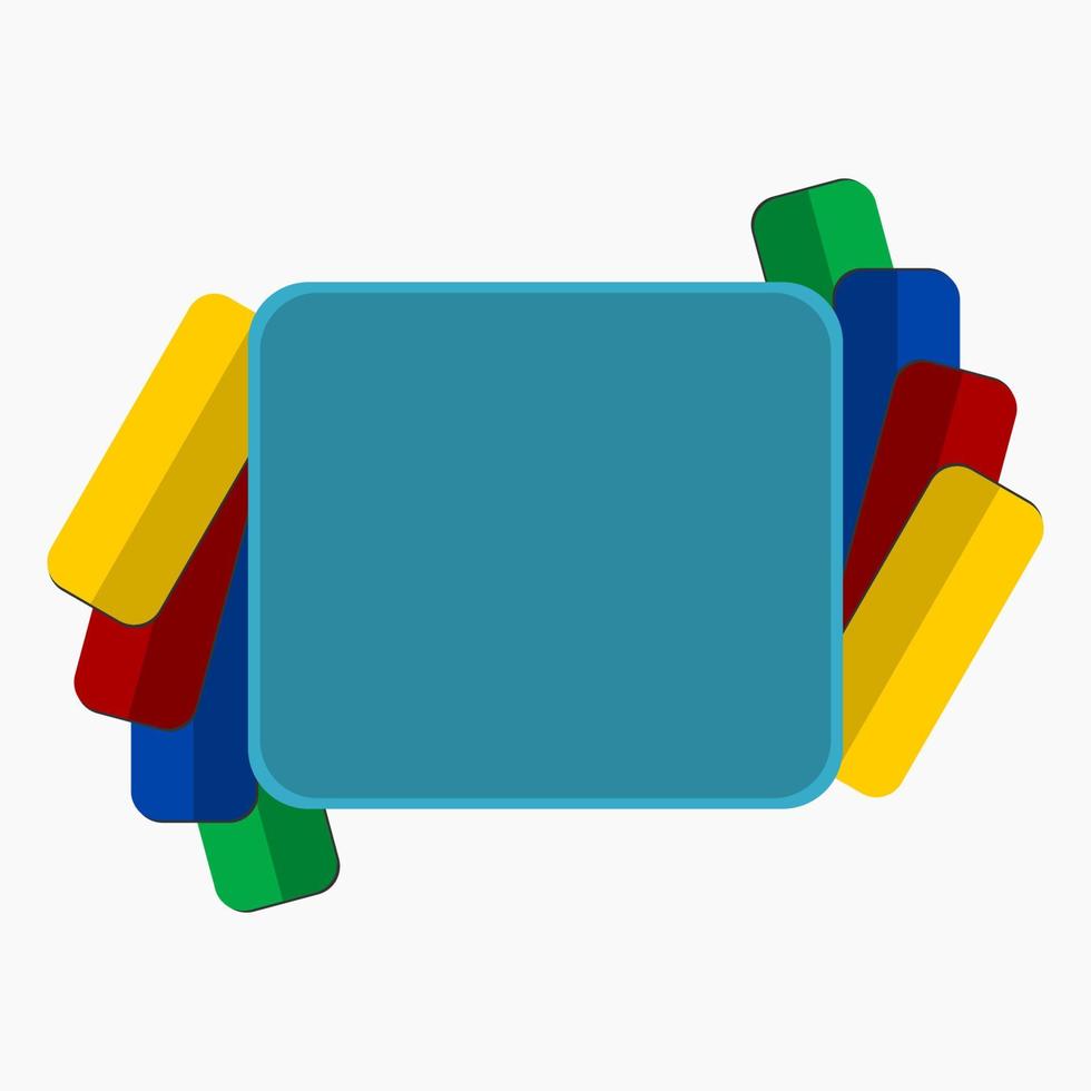 Editable Vector of Abstract Colorful Rounded Rectangle Banner for Text Background