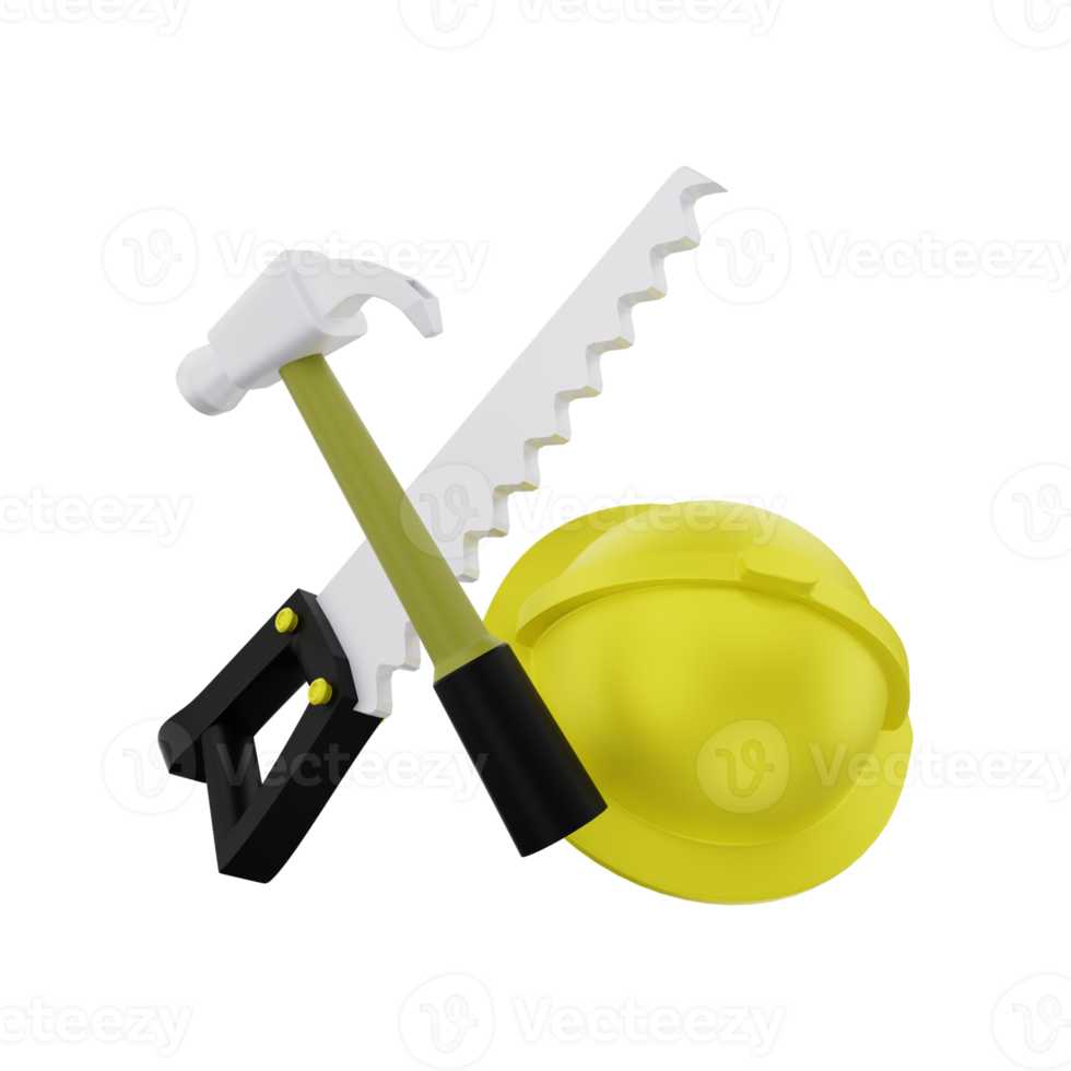 3D-weergave van bouwmachines png