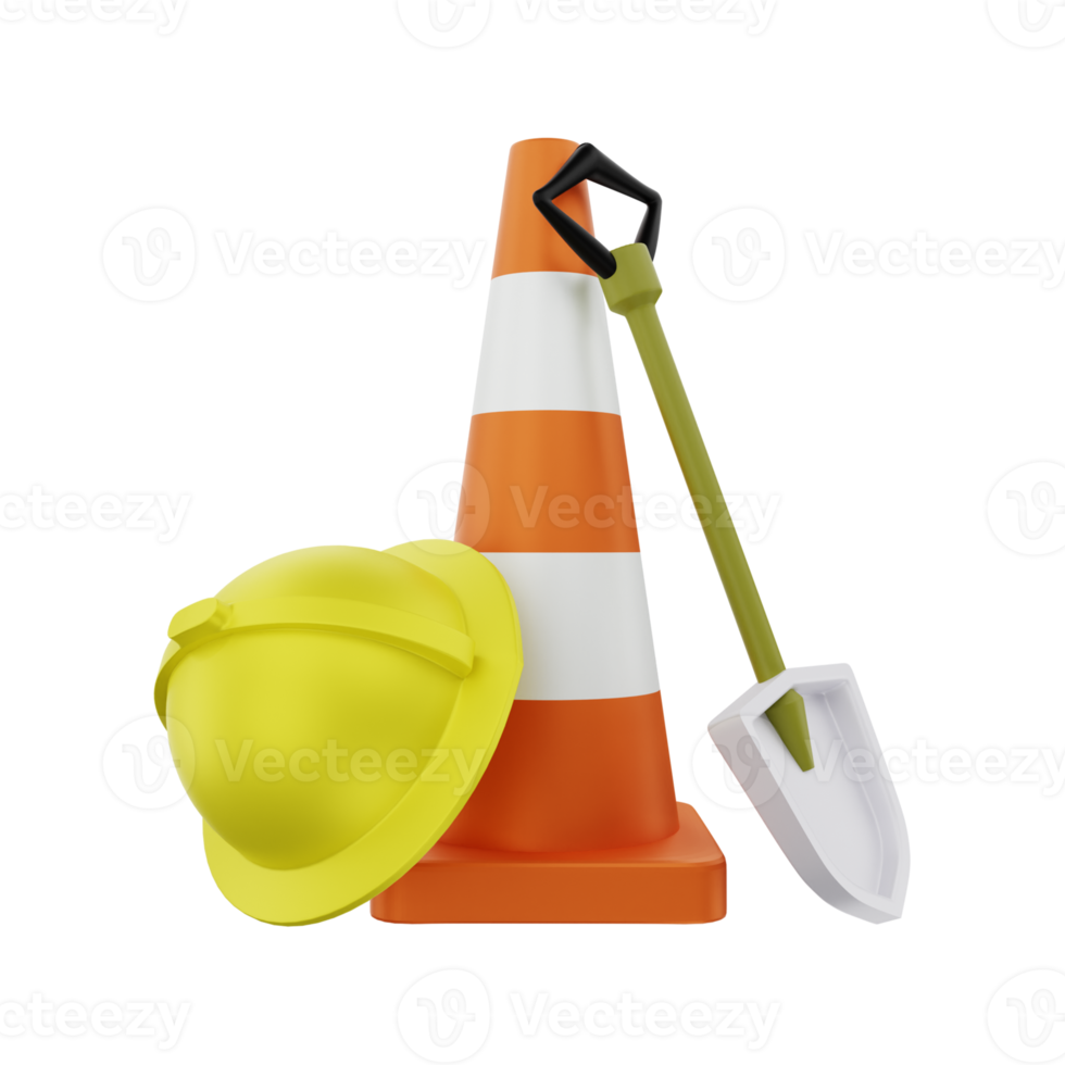 3d rendering of construction equipment png