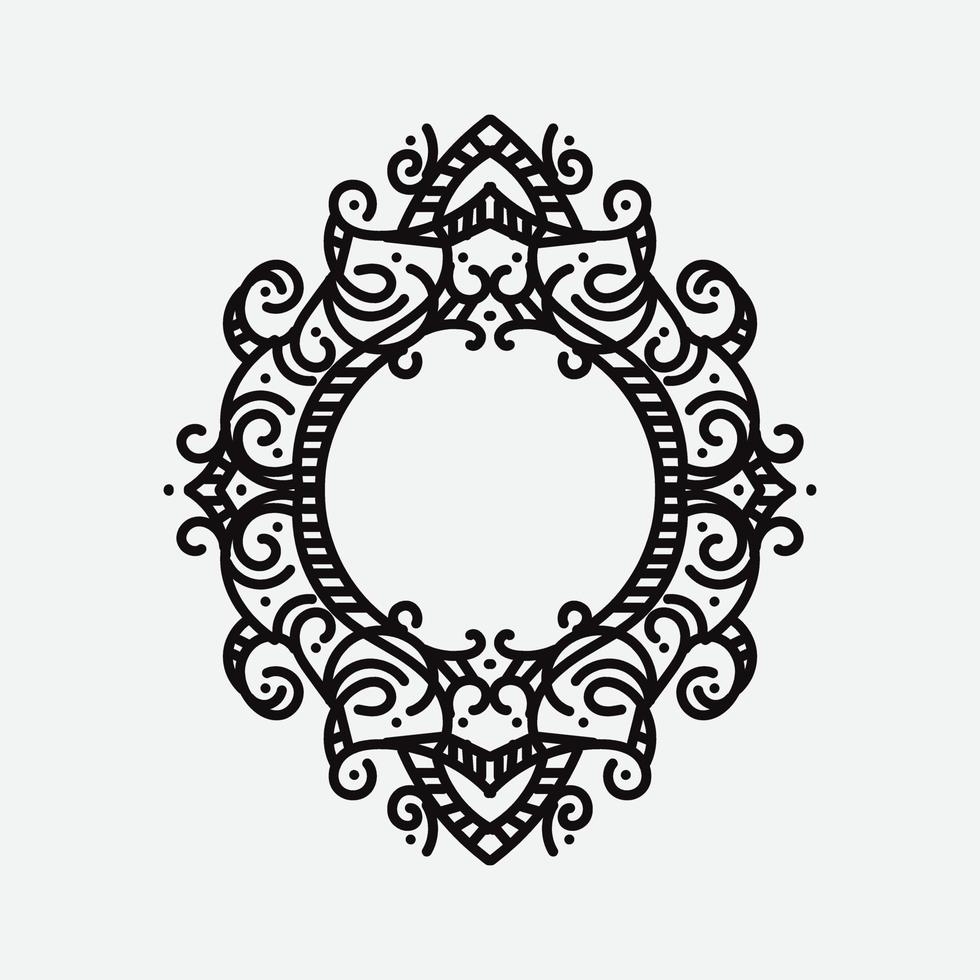 vintage ornament or retro ornament isolated on white background vector