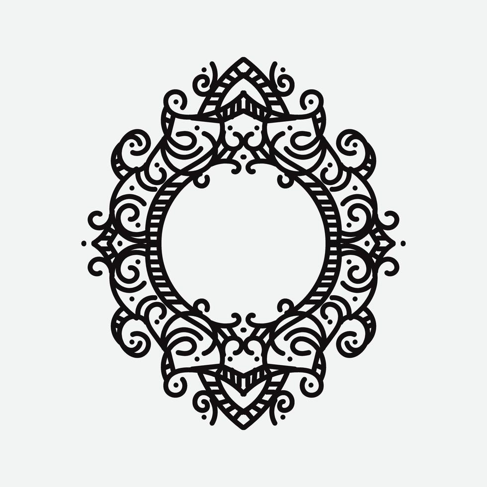 ornamento vintage o ornamento retro aislado sobre fondo blanco vector