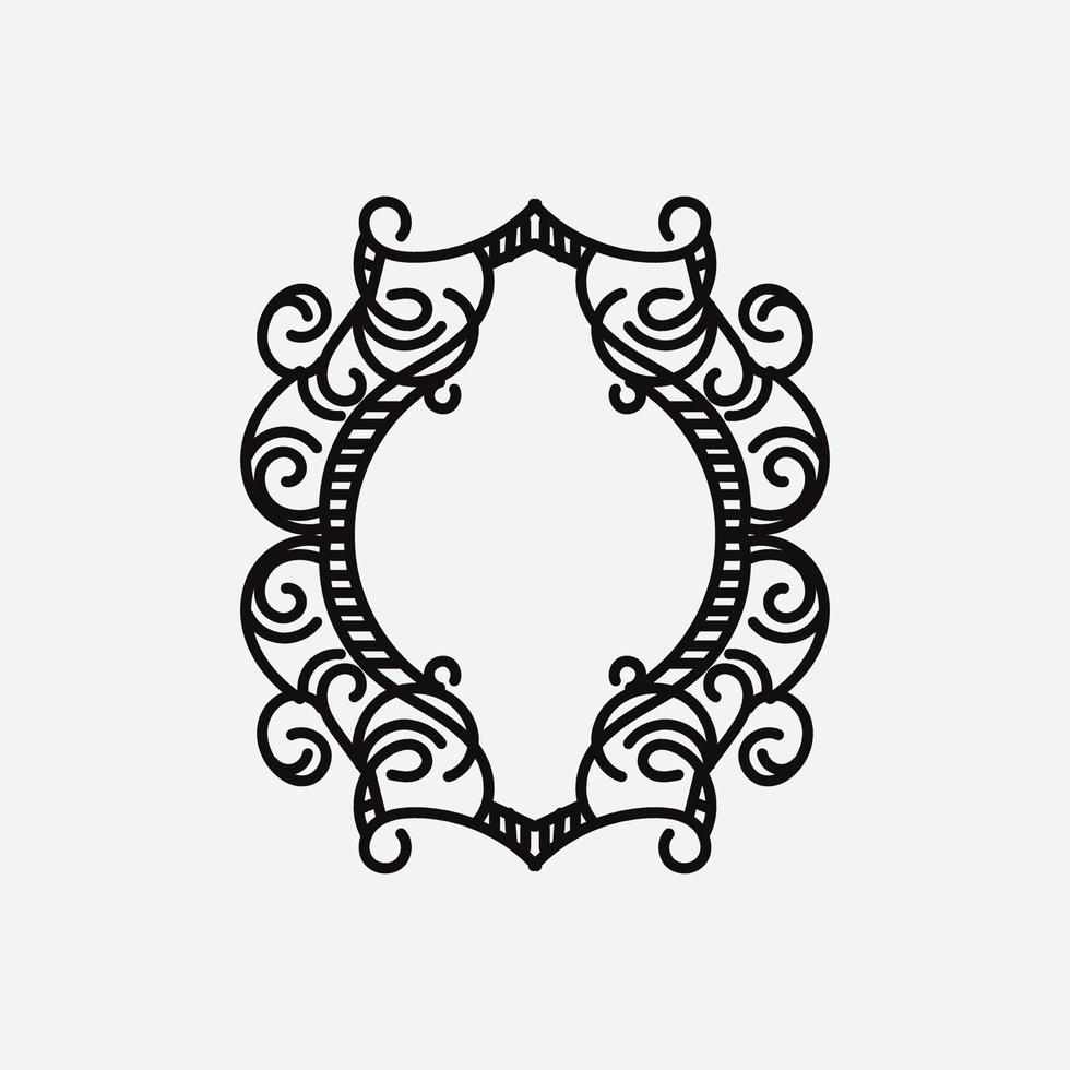 vintage ornament or retro ornament isolated on white background vector