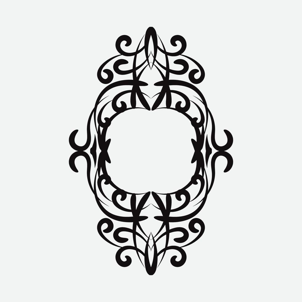 decorative photo frame and ornament, divider with vintage style. Vector illustration.