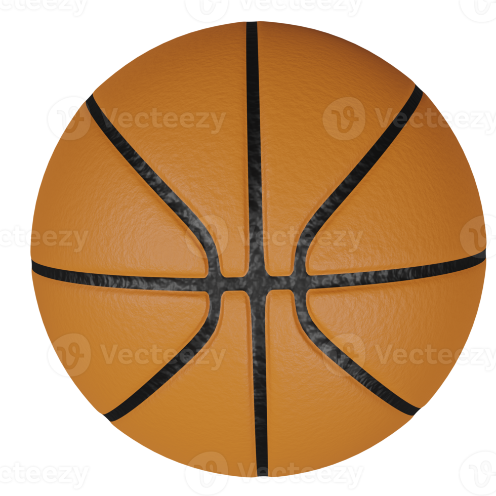 baloncesto 3d render vista frontal png