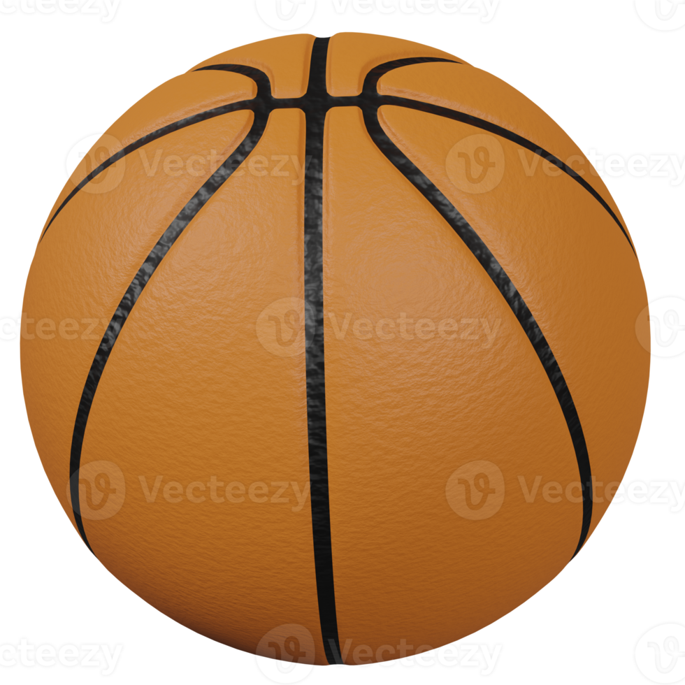 basketbal 3d render top vooraanzicht png