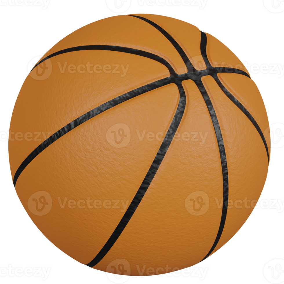 baloncesto 3d render vista frontal derecha png