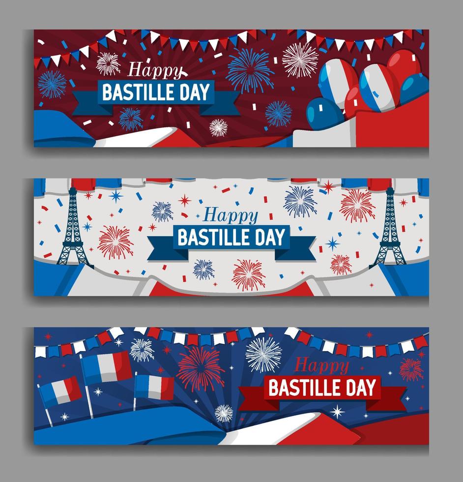 Bastille Day Festivity Banner vector