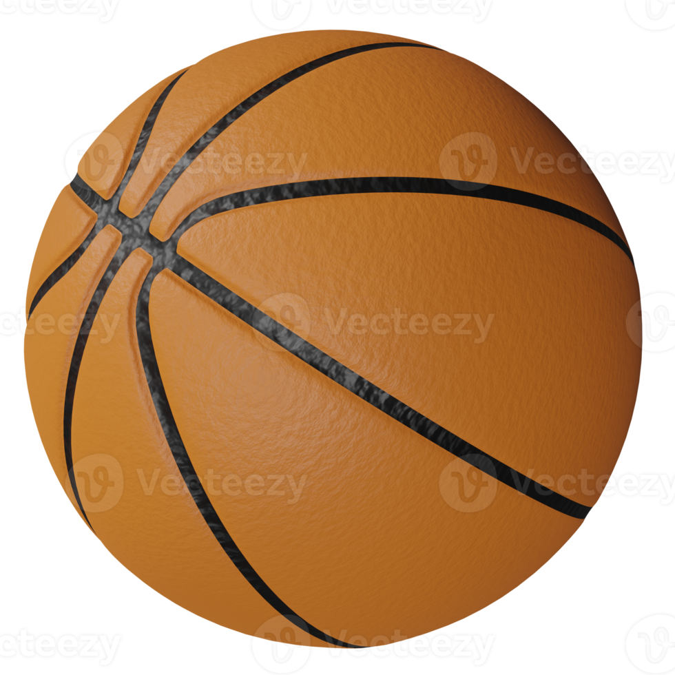 baloncesto 3d render vista frontal izquierda png