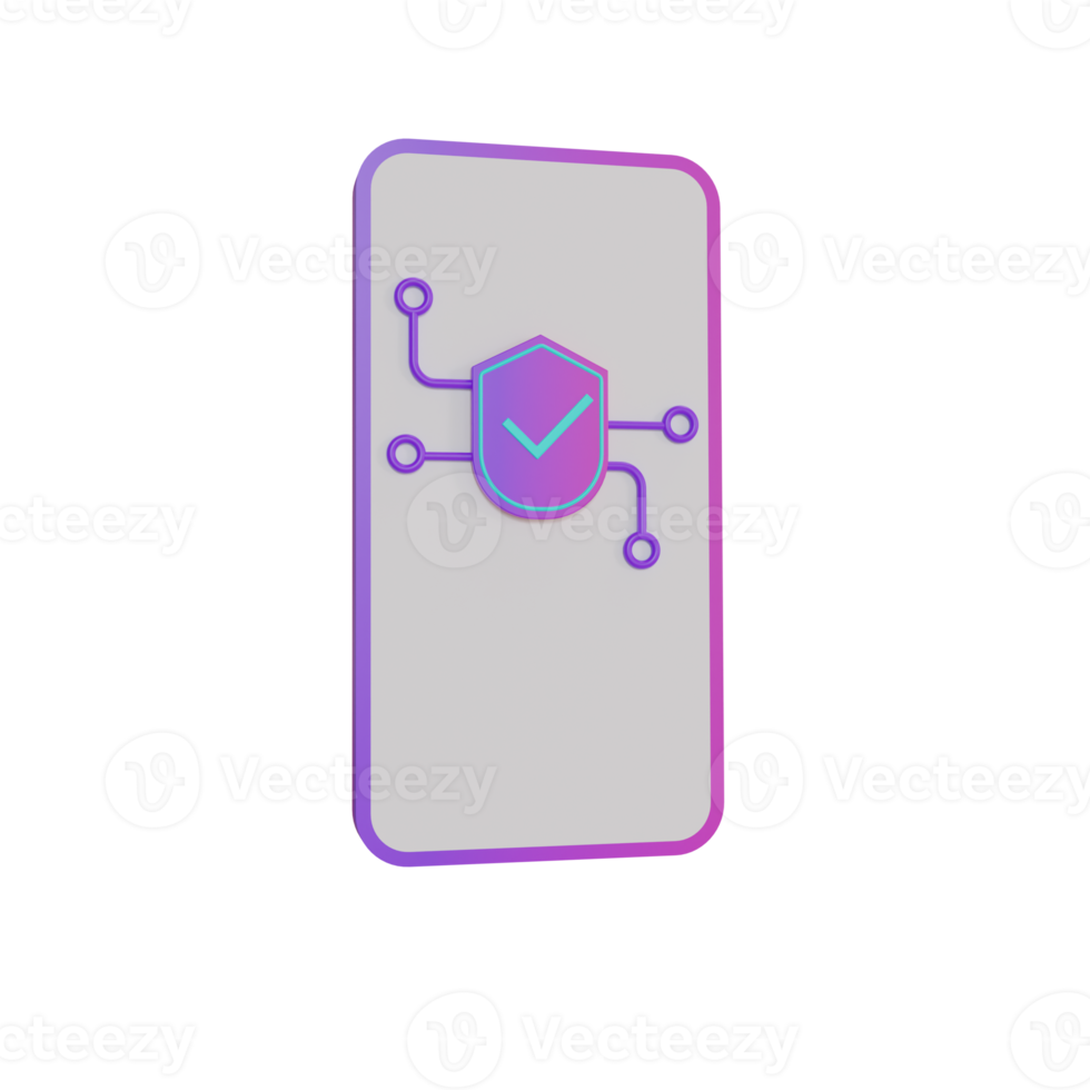3d Illustration Object icon mobile phone security png