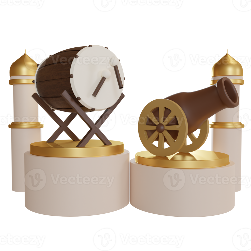 3d Illustration Object ramadan podium Can be used for web, app, info graphic, etc png