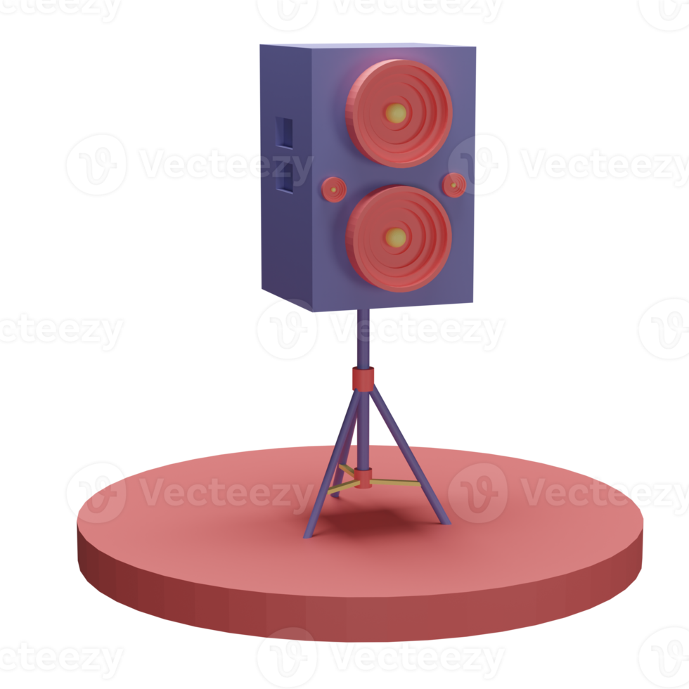 El altavoz de icono de objeto de ilustración 3d se puede utilizar para web, aplicación, gráfico de información, etc. png