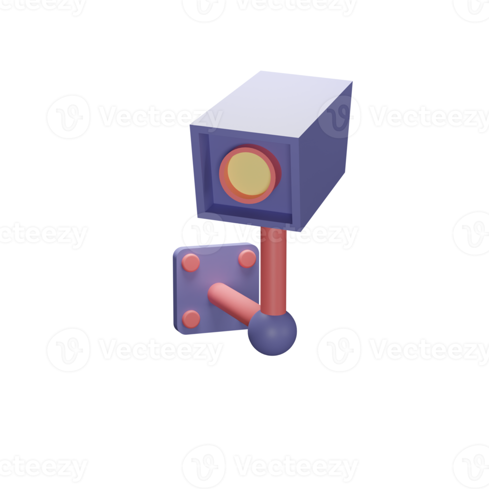 3d Illustration Object icon CCTV camera Can be used for web, app, info graphic, etc png