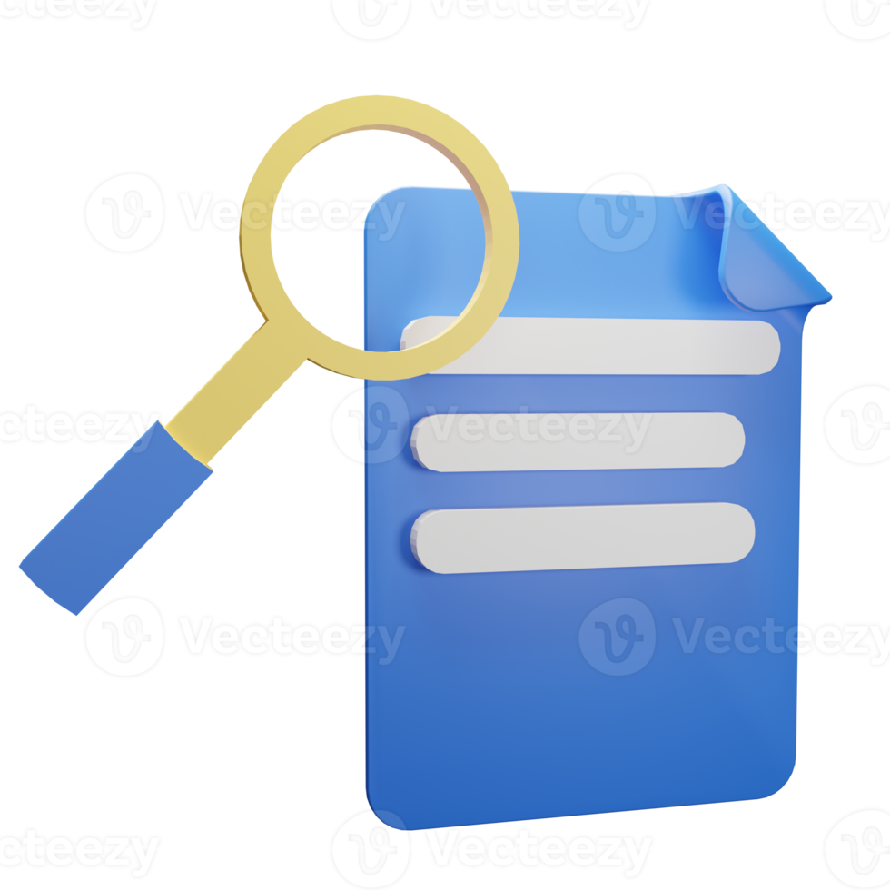 3d Illustration Object icon document Can be used for web, app, info graphic, etc png