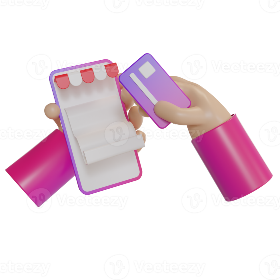 3d Illustration Object icon shop payment png