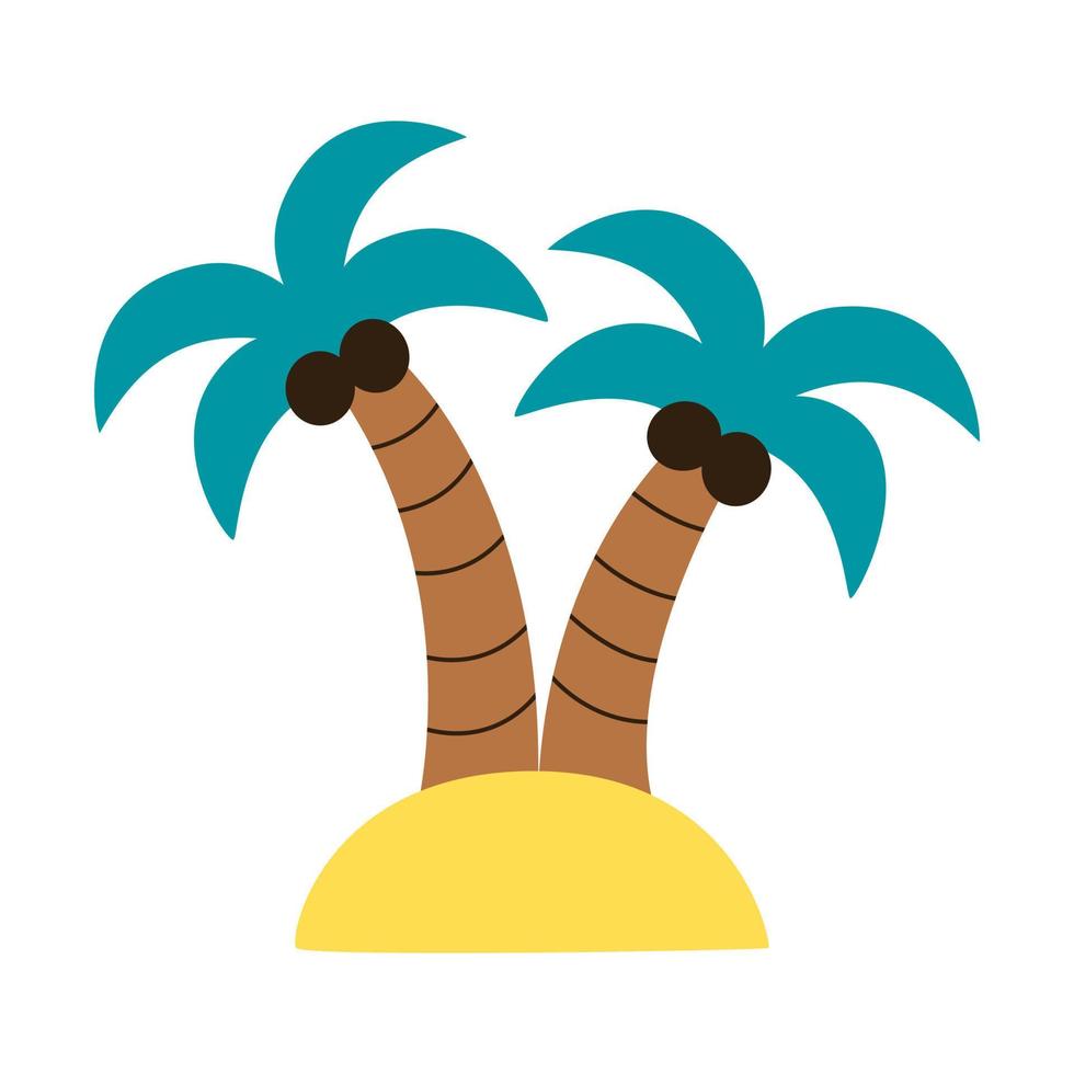 Vector illustration of hand drawn palms on white background.